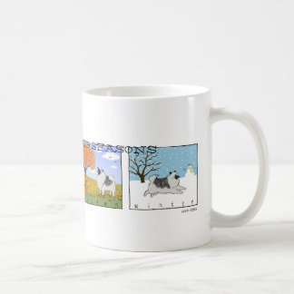Caneca De Café Cão dos desenhos animados das estações | Keesie de