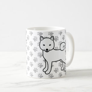 Caneca De Café Cão e patas brancas de Shiba Inu Cole