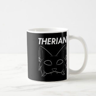 Caneca De Café Cão Gato de Lobo com Máscara de Furto Therian