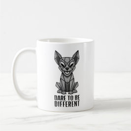 Caneca De Café Cão Geométrico