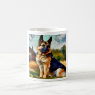 Caneca De Café Cão german shepherd