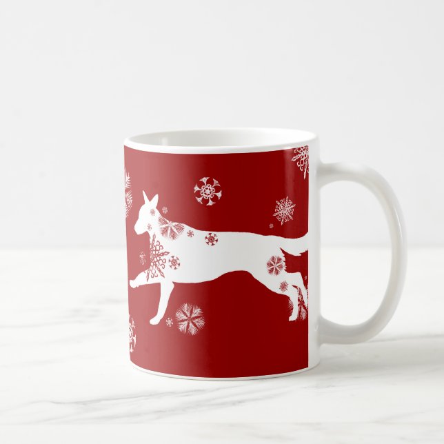 Caneca De Café Cão German shepherd Branco Floco de Neve (Direita)