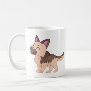 Caneca De Café Cão German shepherd Kawaii