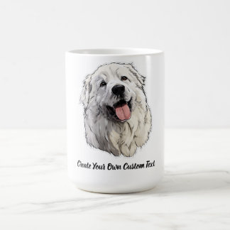 Caneca De Café Cão Great Pyrenees Crie Seu Próprio Texto Personal