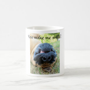 Caneca De Café Cão inglês do Mastiff que sorri - copo