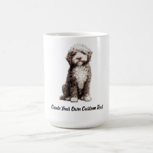 Caneca De Café Cão Lagotto Romagnolo Crie Seu Próprio Texto Perso