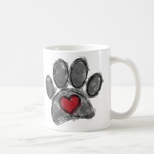 Caneca De Café Cão Lover Desenho Aquarela