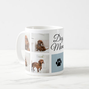 Caneca De Café Cão Mãe Pata Imprimir Oito Fotos Pet Personalizada