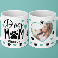 Cão Mãe Pata Teal Heart Foto Personalizada