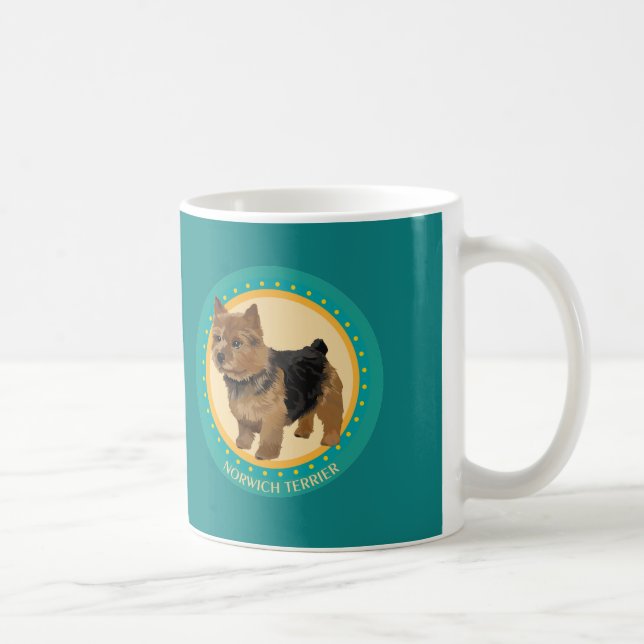 Caneca De Café Cão norwich terrier (Direita)