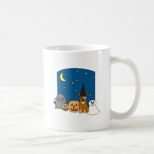 Caneca De Café Cão o Dia das Bruxas do gado da doçura ou