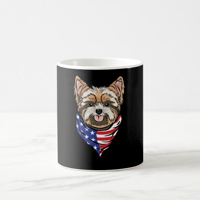 Caneca De Café Cão Patriótico (Centro)