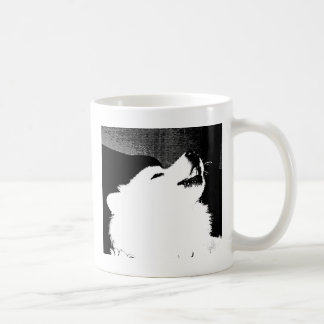 Caneca De Café Cão peludo bonito do branco do Samoyed