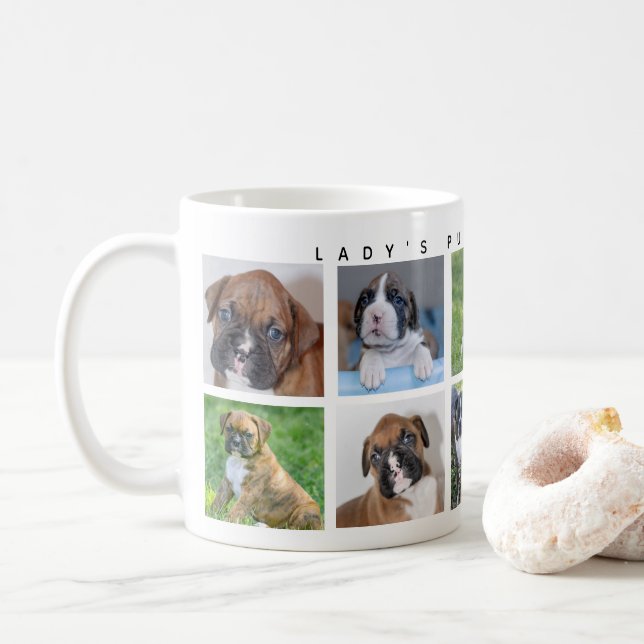 Caneca De Café Cão Personalizado - Mug de Fotografia (Com Donut)