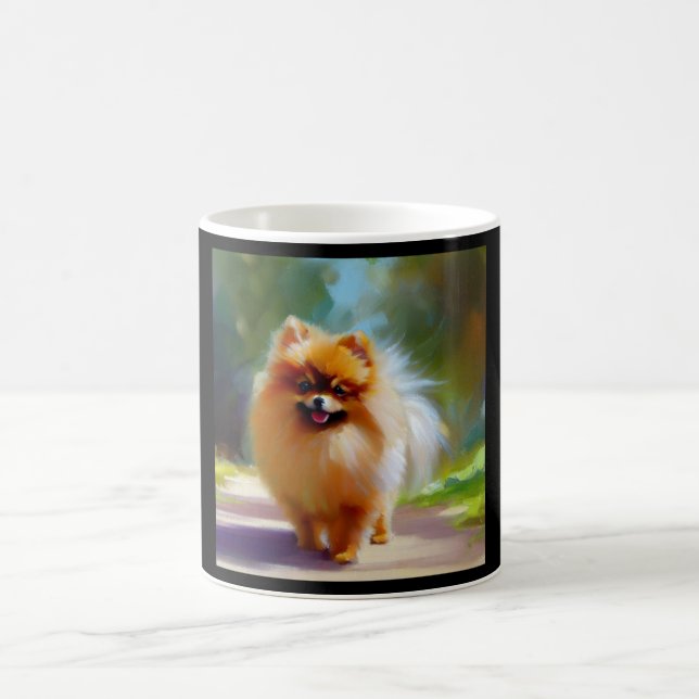 Caneca De Café Cão Pomerano (Centro)