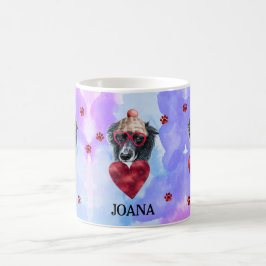 Caneca De Café Cão-Presente Dia de os namorados de Collie de Bord