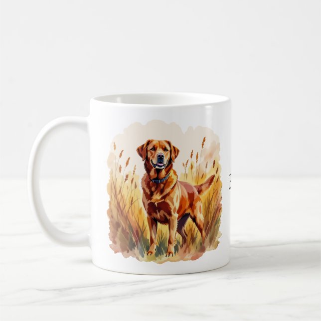 Caneca De Café Cão Retriever Labrador Fox Red (Esquerda)