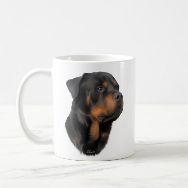 Caneca De Café Cão Rottweiler (Esquerda)