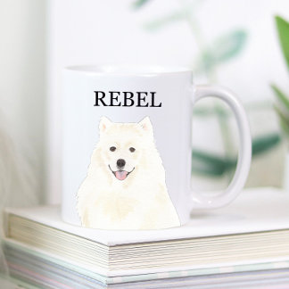 Caneca De Café Cão Samoyed Eskimo Americano Personalizado