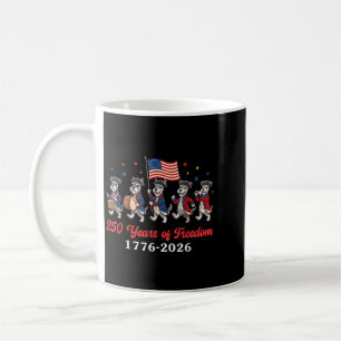 Caneca De Café Cão Schnauzer 250 Anos De Dom 1776 2026 Patriota