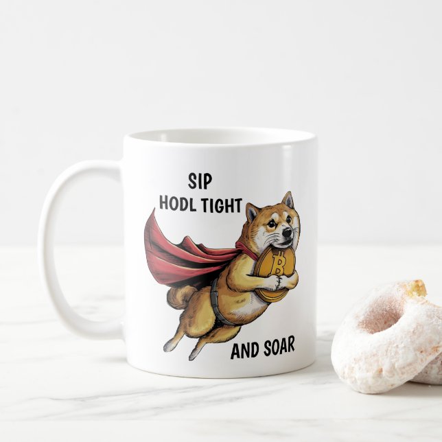 Caneca De Café Cão Shiba Inu (Com Donut)