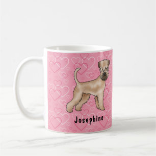 Caneca De Café Cão Soft-Coated Wheaten Terrier Padrão de Coração