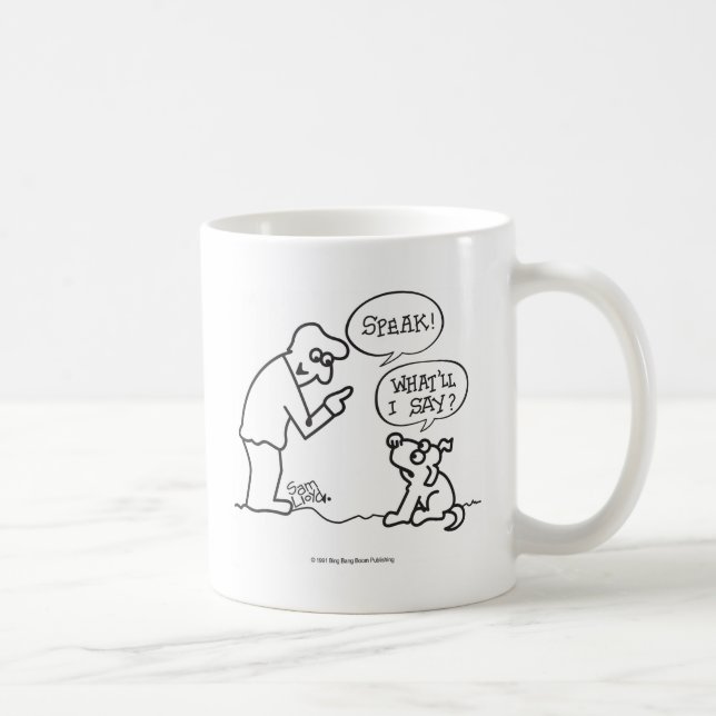 Caneca De Café Cão-Speak (Direita)