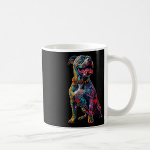 Caneca De Café Cão Tatuagens Pitbull Cão Tatuado Colorido