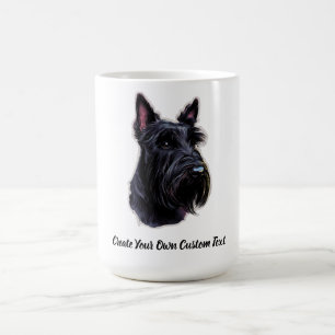 Caneca De Café Cão Terrier Escocês Crie Seu Próprio Texto Persona