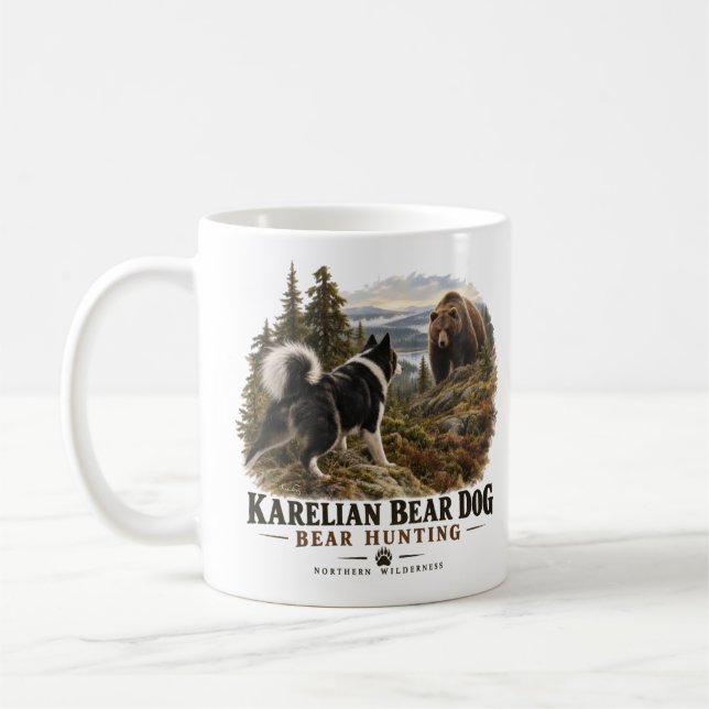 Caneca De Café Cão Urso da Carélia  (Esquerda)