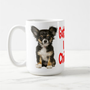 Caneca De Café Cão Vermelho de Cabelo Longo Chihuahua