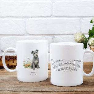 Caneca De Café Cão Watercolor Pumi   Raça Rara
