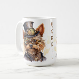 Caneca De Café Cão Yorkshire Terrier Steampunk
