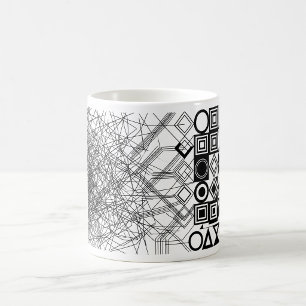 Caneca De Café Caos à Ordem Abstrato Geométrico 