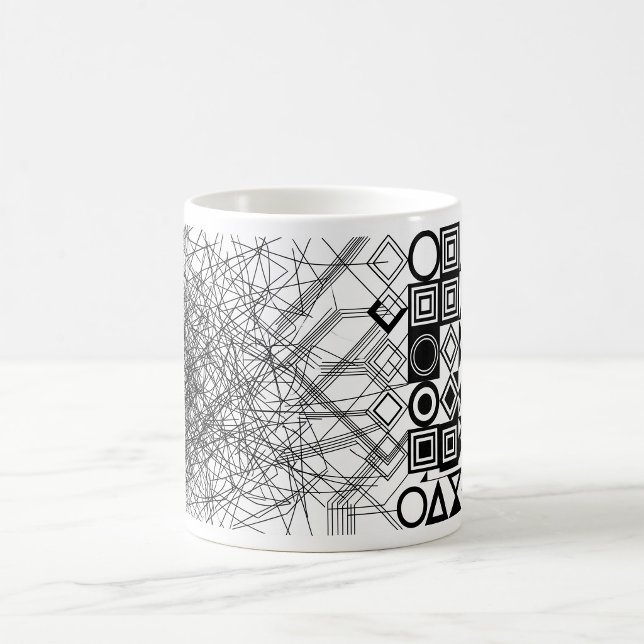 Caneca De Café Caos à Ordem Abstrato Geométrico  (Criador carregado)