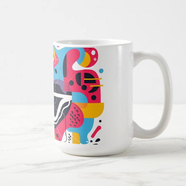 Caneca De Café Caos Colorido (Direita)