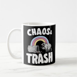 Caneca De Café Caos e lixo Panda Rainbow Raccoon 3