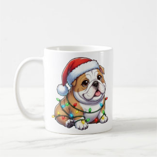 Caneca De Café Cãozinho de Natal bonito