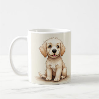 Caneca De Café cãozinho(recuperador de ouro)