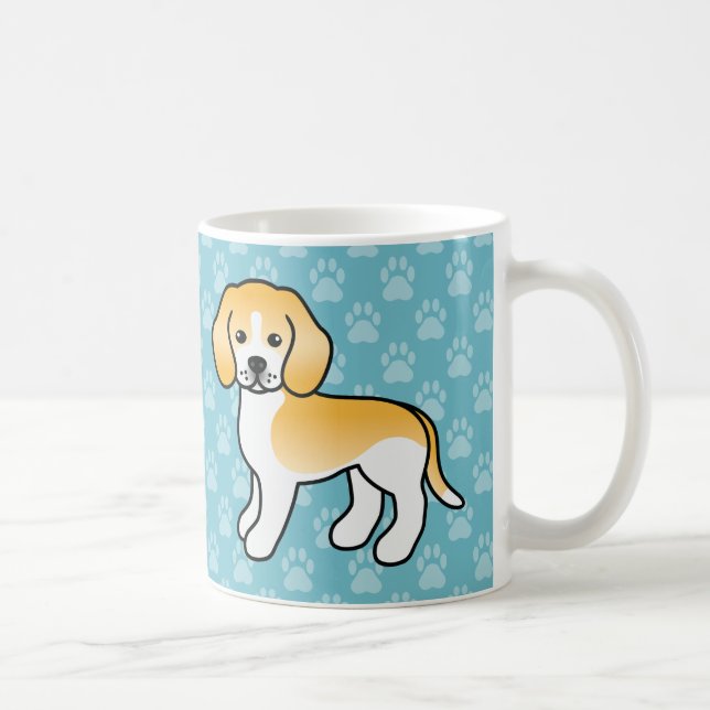 Caneca De Café Capa de Beagle de Limão Fofo Raça de Cães de Desen (Direita)
