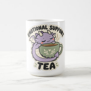 Caneca De Café Capa de Chá de Apoio Emocional Dragão Lavanda