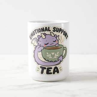 Caneca De Café Capa de Chá de Apoio Emocional Dragão Lavanda