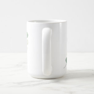 Caneca De Café Capa de Edredão Folhas de Eucalipto Verde Pastel