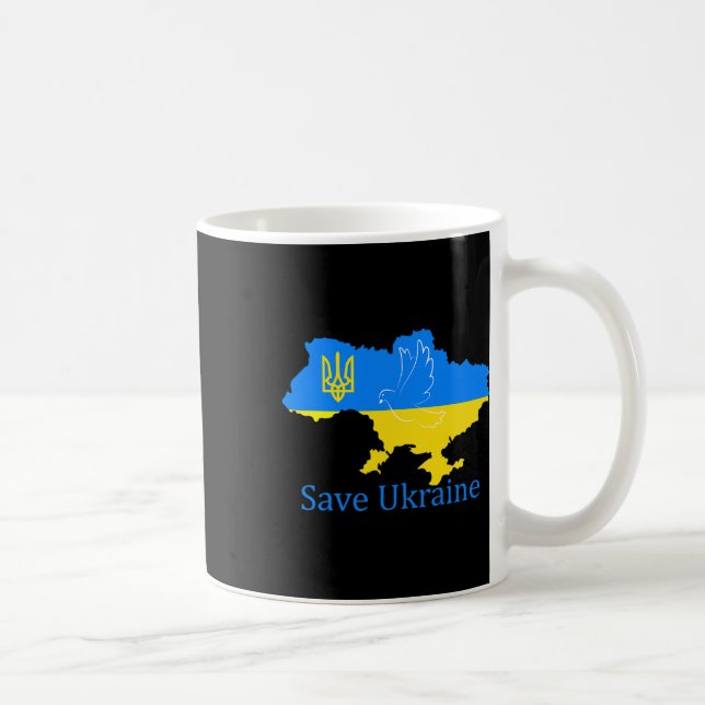 Caneca De Café Capa de Mapa Ucraniano de Paz da Pomba de Apoio à  (Direita)