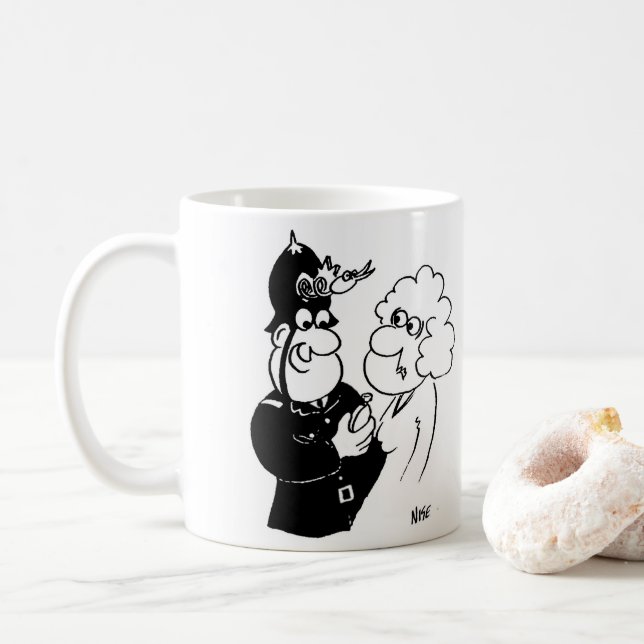 Caneca De Café Capacete da Polícia de Polícia (Com Donut)