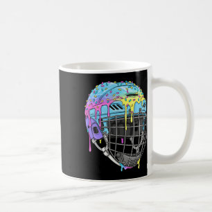 Caneca De Café Capacete de hóquei masculino com gotejamento de so