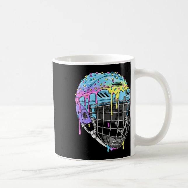 Caneca De Café Capacete de hóquei masculino com gotejamento de so (Direita)