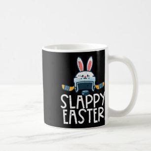 Caneca De Café Capacete de hóquei no gelo Slappy Easter Bunny Hom