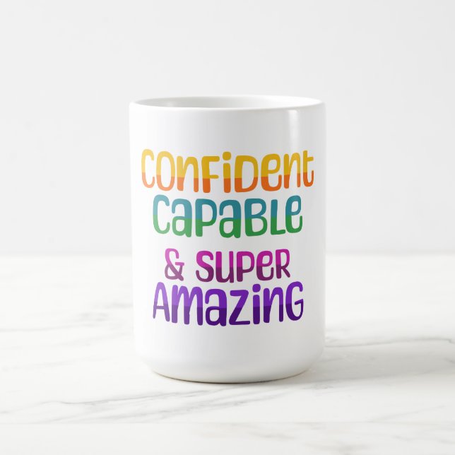 Caneca De Café Capaz De Confiança E Super Incrível (Centro)