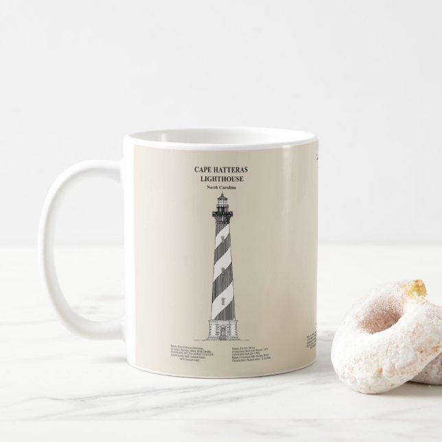 Caneca De Café Cape Hatteras Lighthouse - Carolina do Norte - SBD (Com Donut)